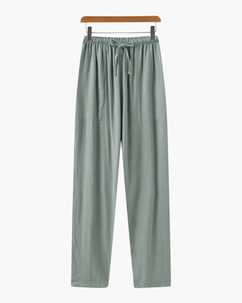 Slim Fit Linen Trousers
