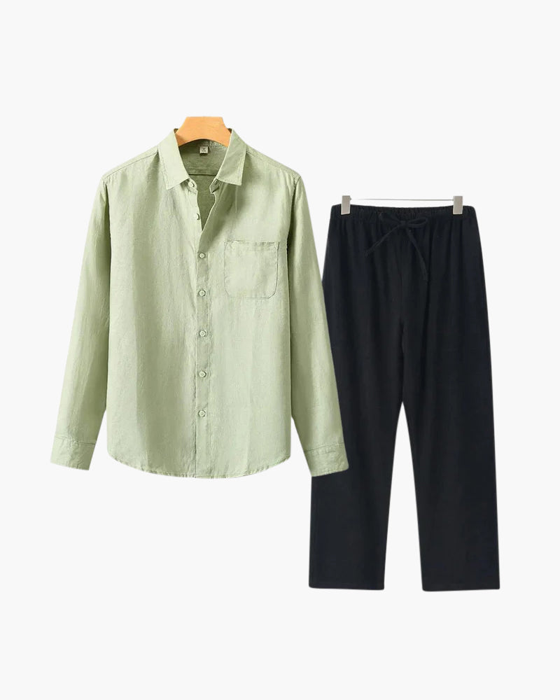 Linen Shirt and Trouser Set (Long Sleeve)