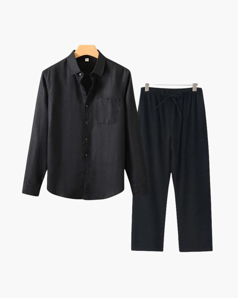 Linen Shirt and Trouser Set (Long Sleeve)
