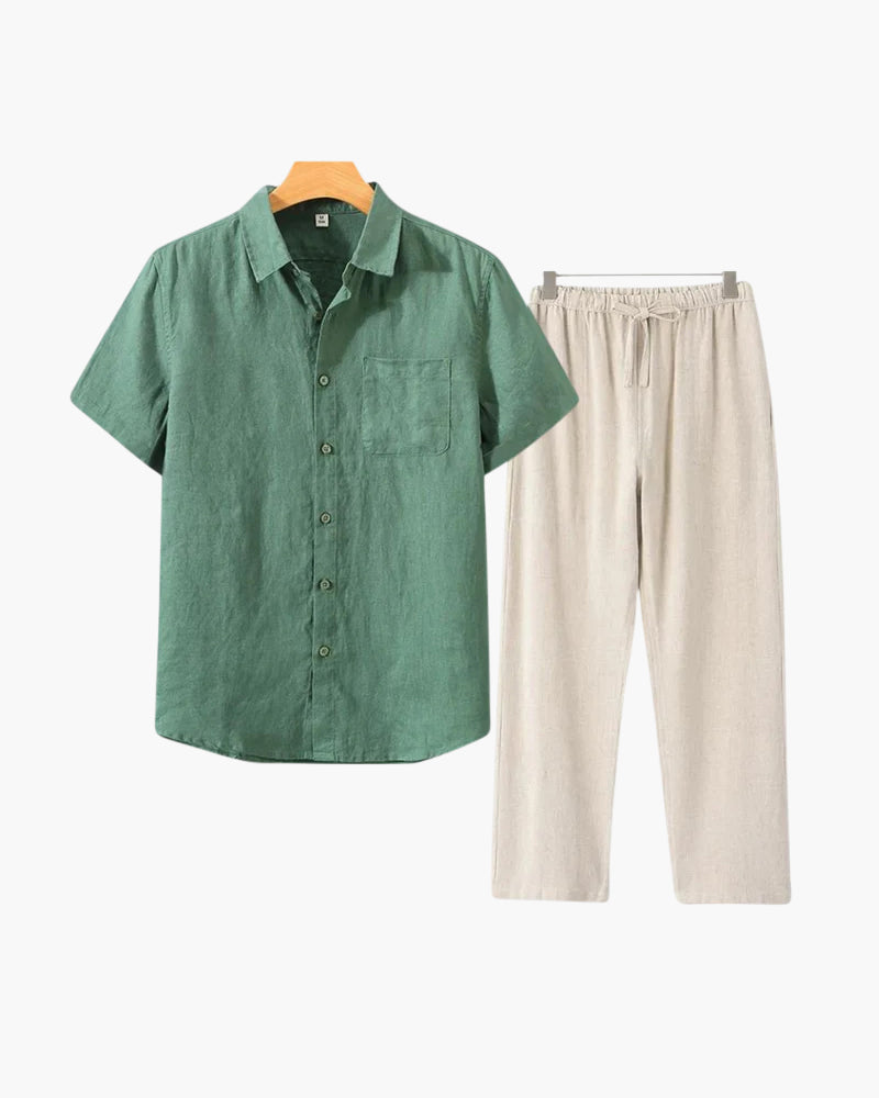 Linen Shirt and Trouser Set