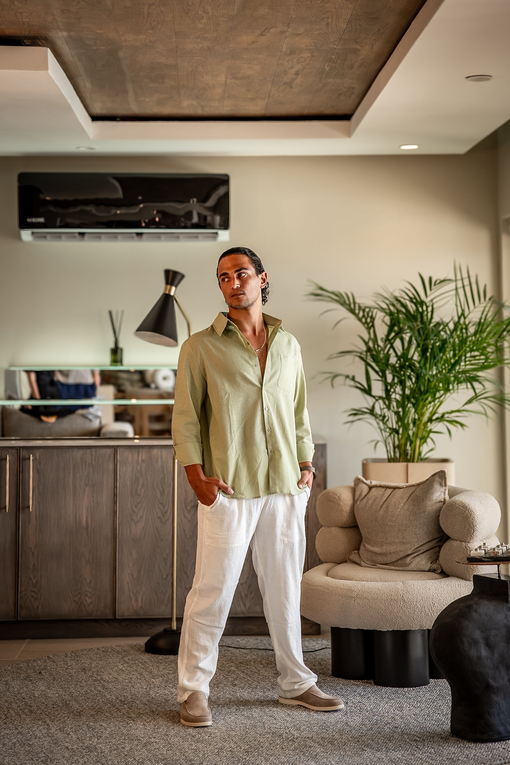 Linen Shirt and Trouser Set (Long Sleeve)
