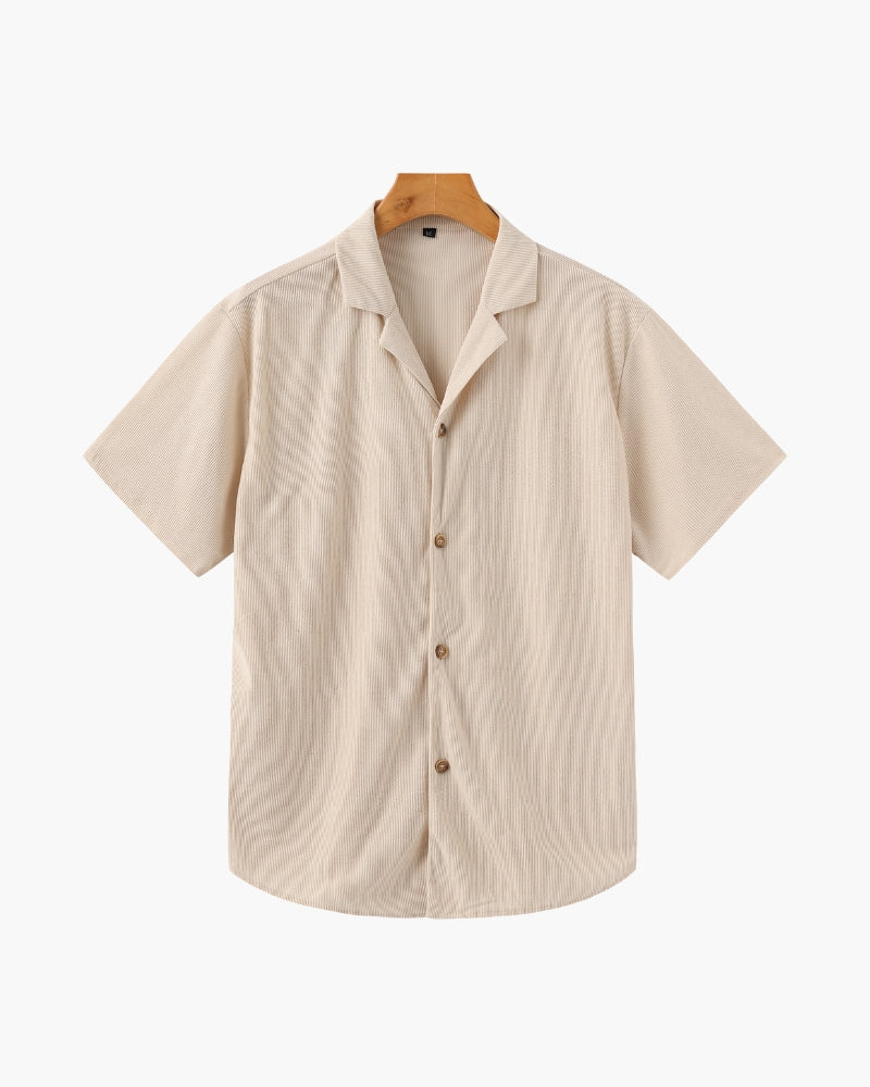 Corduroy Shirt and Shorts Set