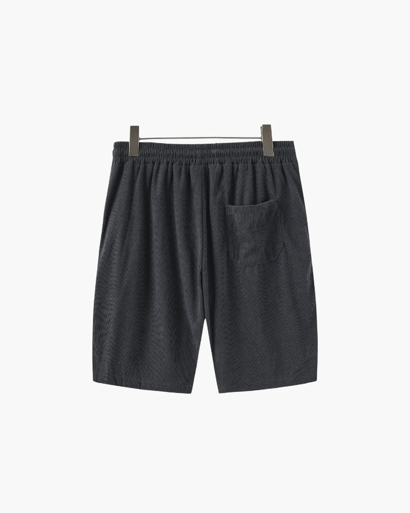 Corduroy Shirt and Shorts Set