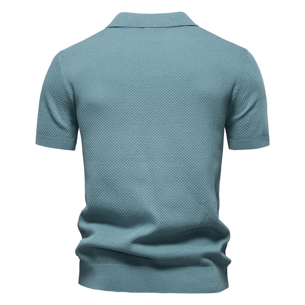 Jacquard Knit Polo Shirt