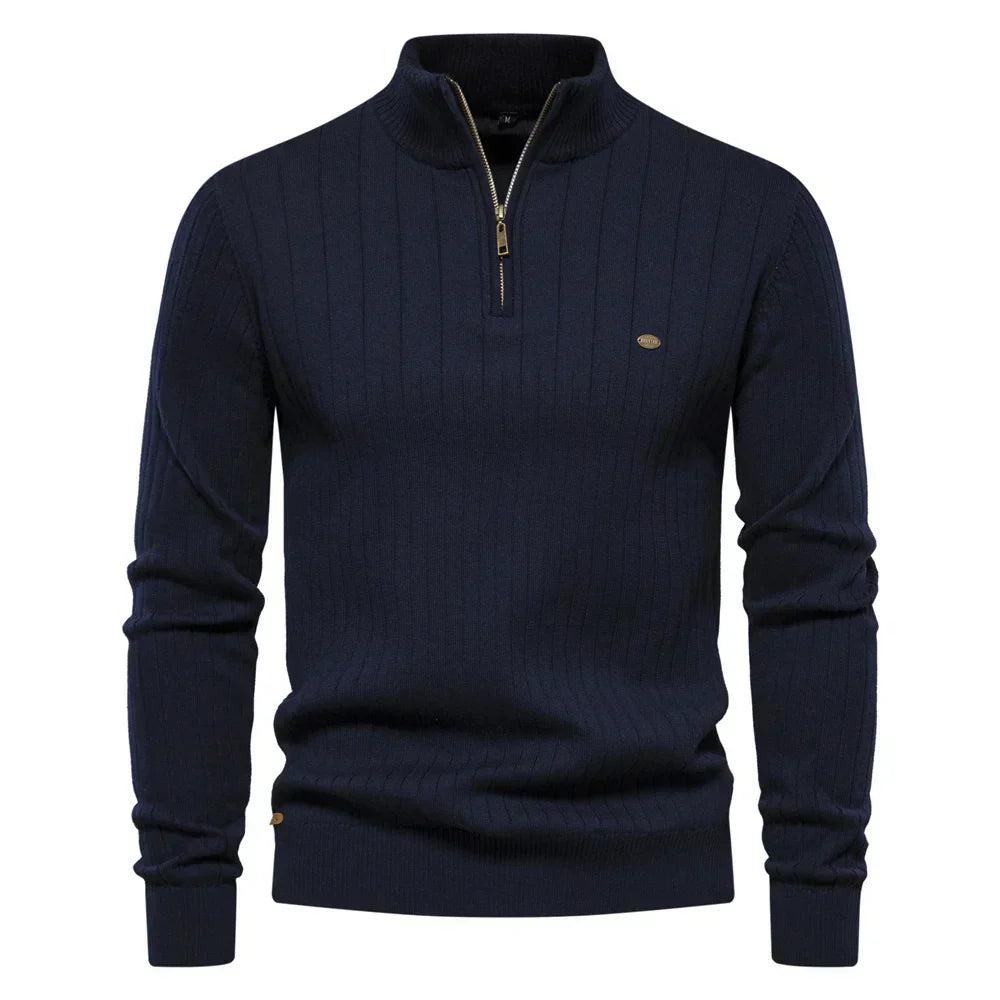 Zip-Up Knit Jumper