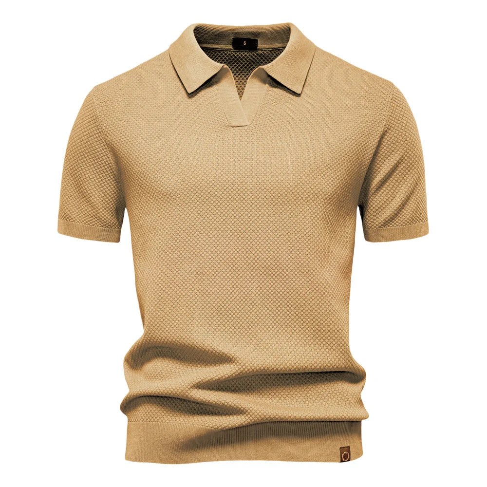 Jacquard Knit Polo Shirt
