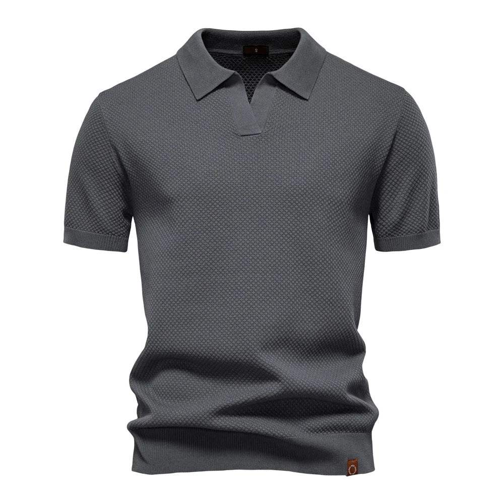 Jacquard Knit Polo Shirt
