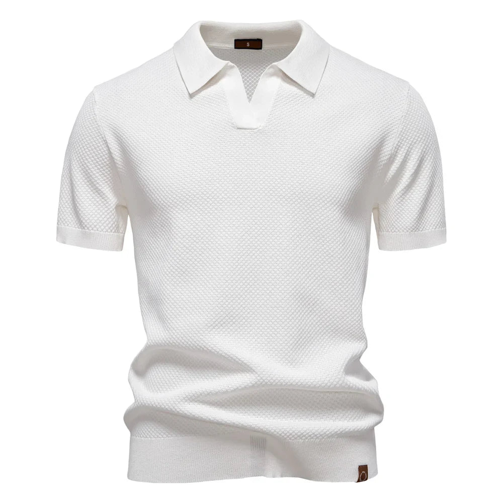 Jacquard Knit Polo Shirt