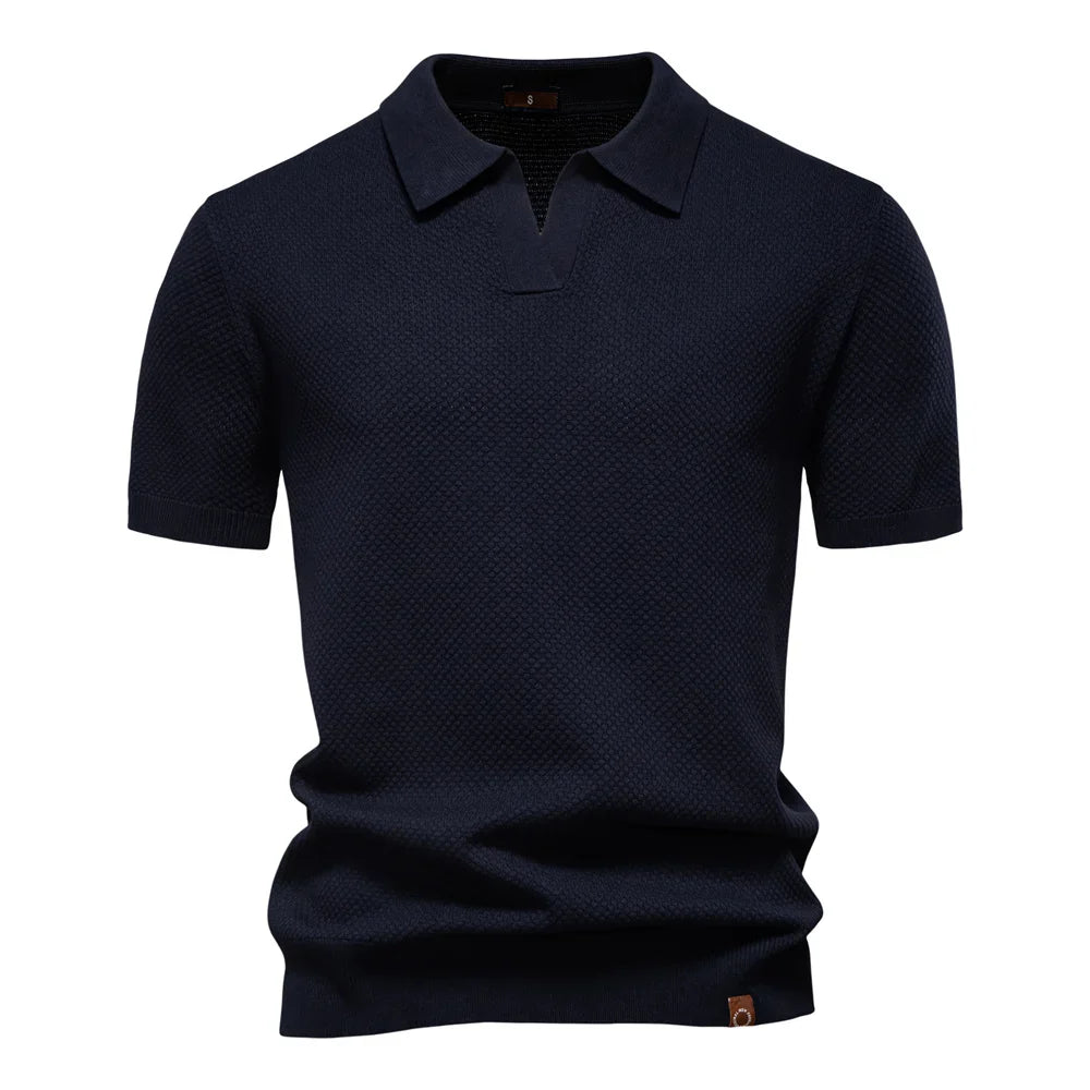 Jacquard Knit Polo Shirt