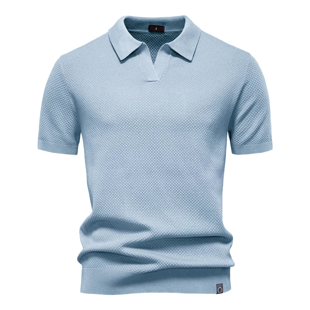 Jacquard Knit Polo Shirt
