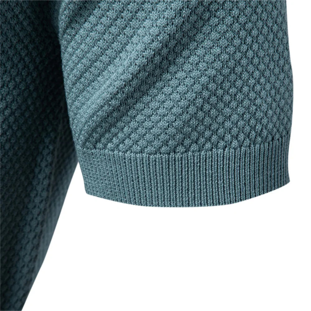 Jacquard Knit Polo Shirt