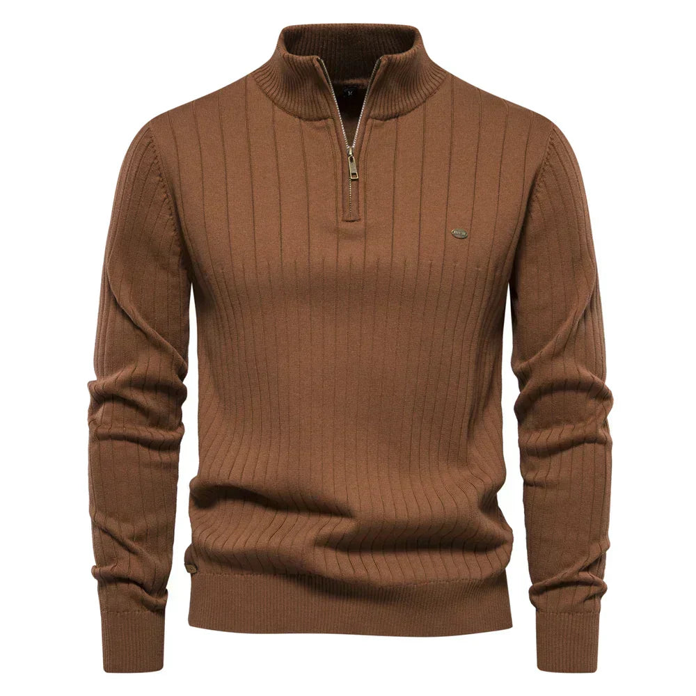 Zip-Up Knit Jumper