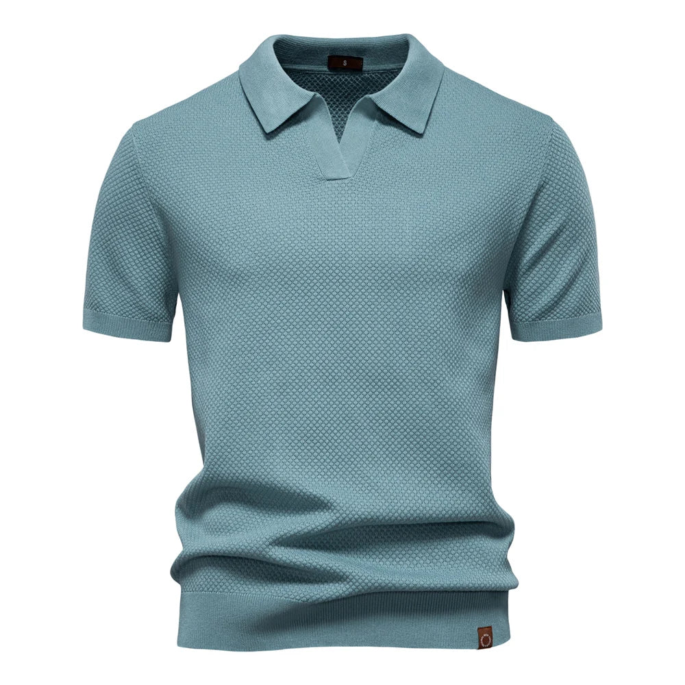 Jacquard Knit Polo Shirt