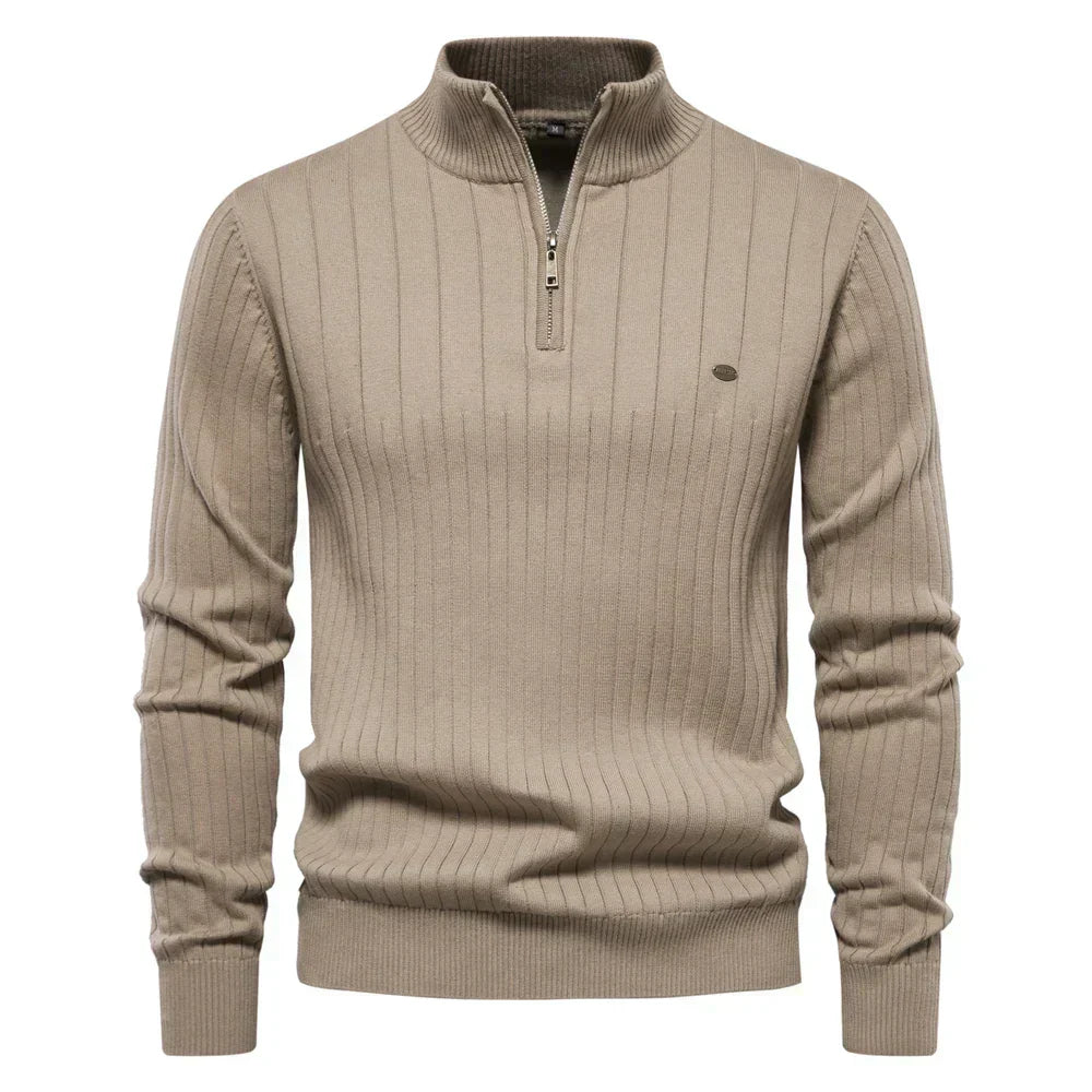 Zip-Up Knit Jumper