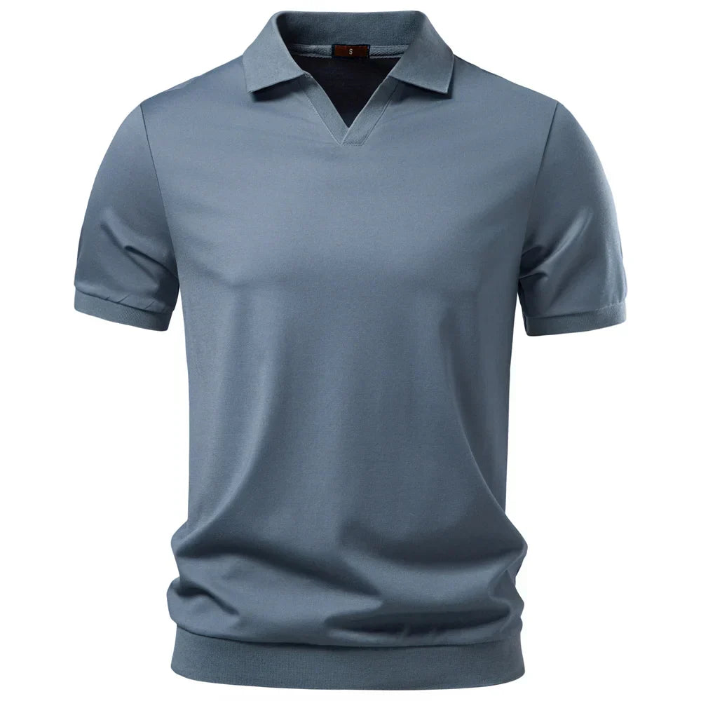 Breathable V-Neck Polo