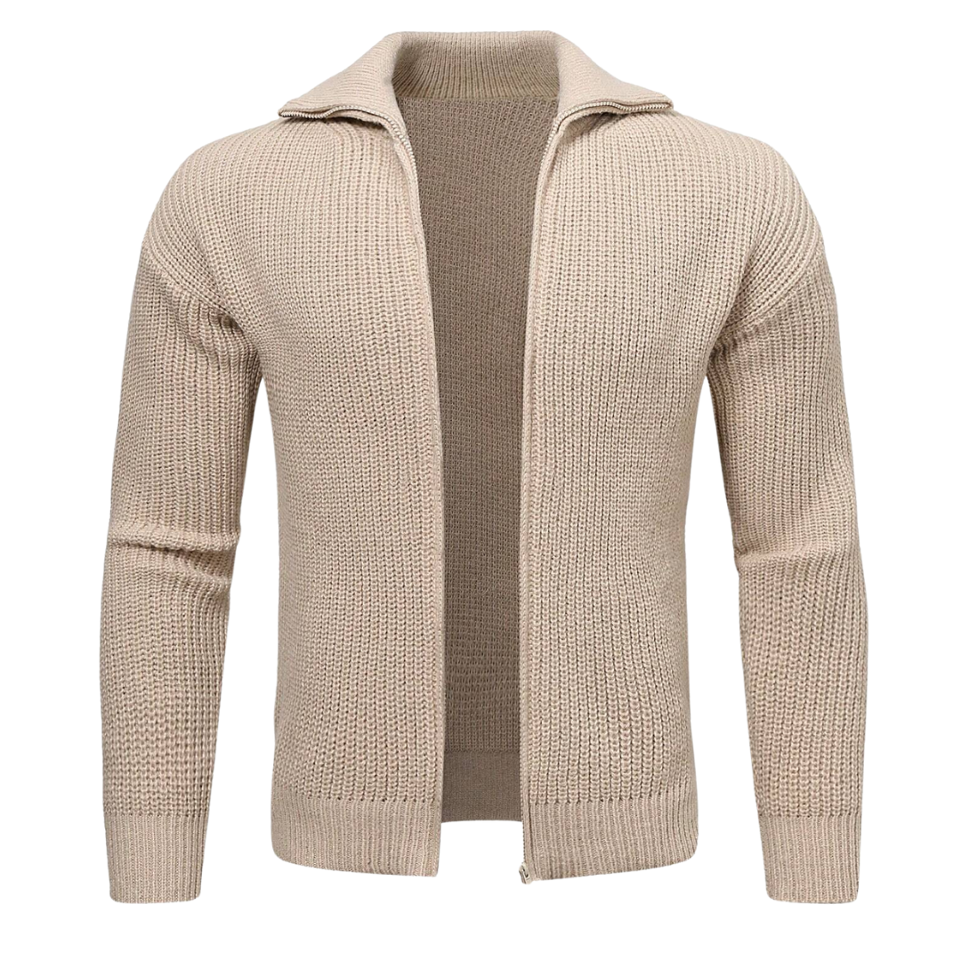 Zipped Knit Cardigan