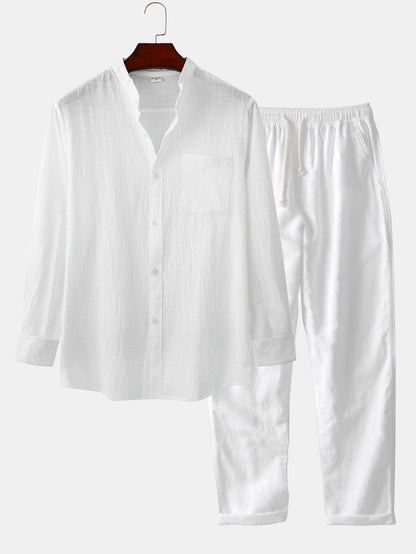 Long Sleeve Polo Trouser Set