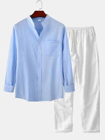 Long Sleeve Polo Trouser Set