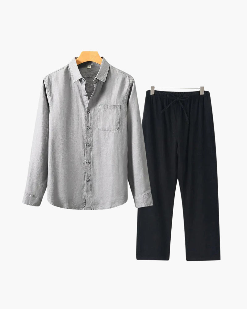 Linen Shirt and Trouser Set (Long Sleeve)