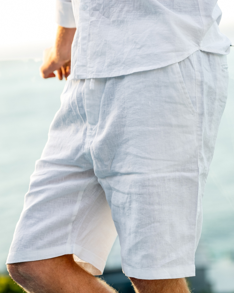 Linen Drawstring Shorts