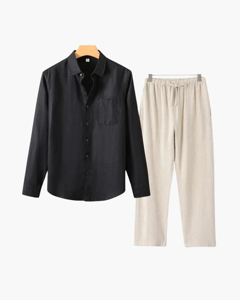 Linen Shirt and Trouser Set (Long Sleeve)