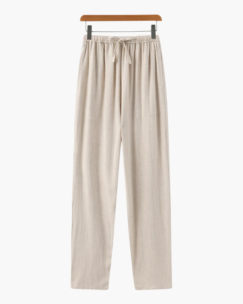 Slim Fit Linen Trousers