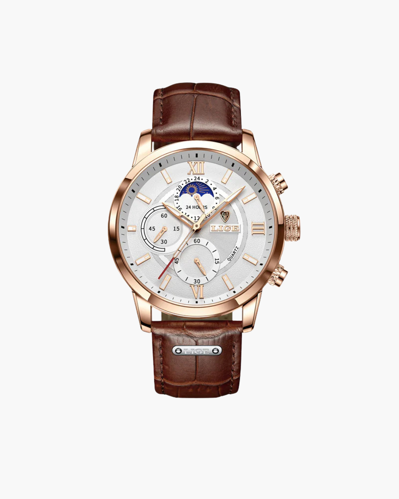 Waterproof Leather Strap Watch