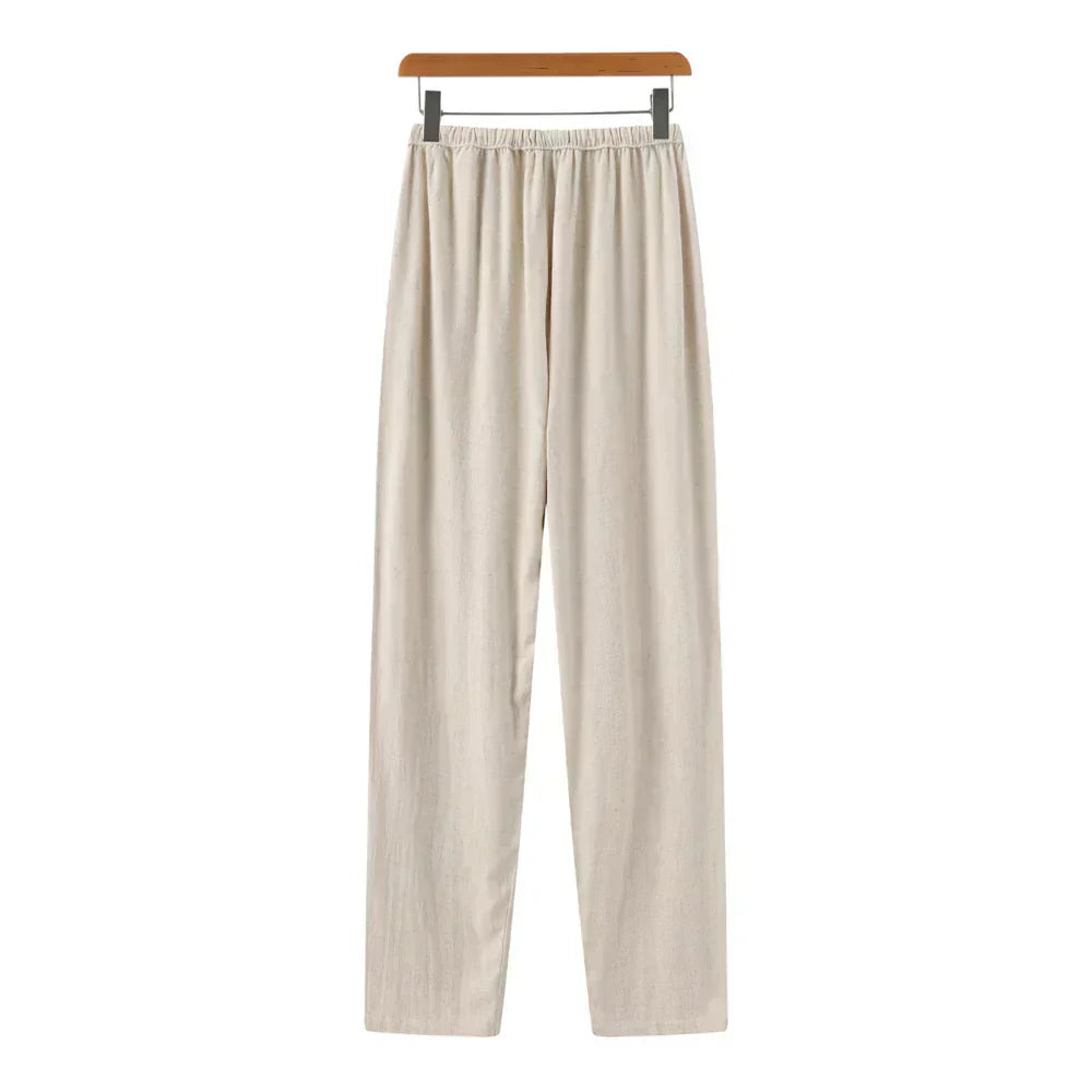 Slim Fit Linen Trousers