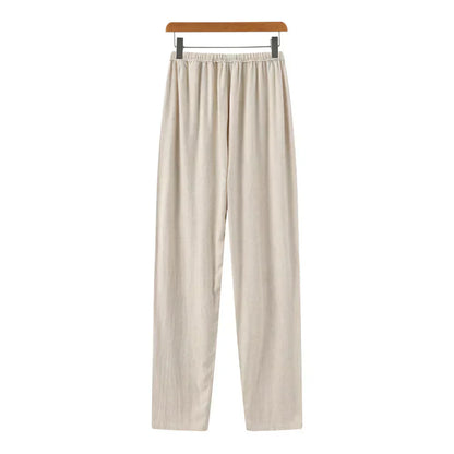 Slim Fit Linen Trousers