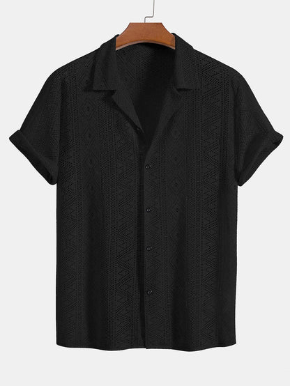 Short Sleeve Textured Polo Set