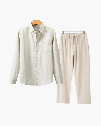 Linen Shirt and Trouser Set (Long Sleeve)