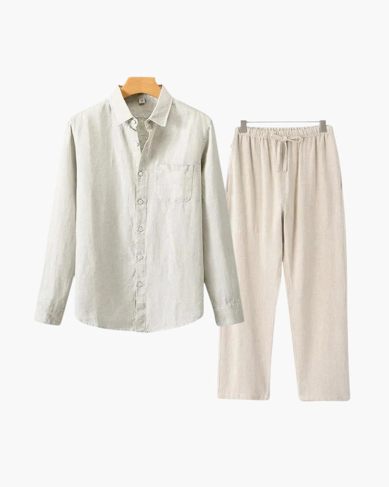 Linen Shirt and Trouser Set (Long Sleeve)