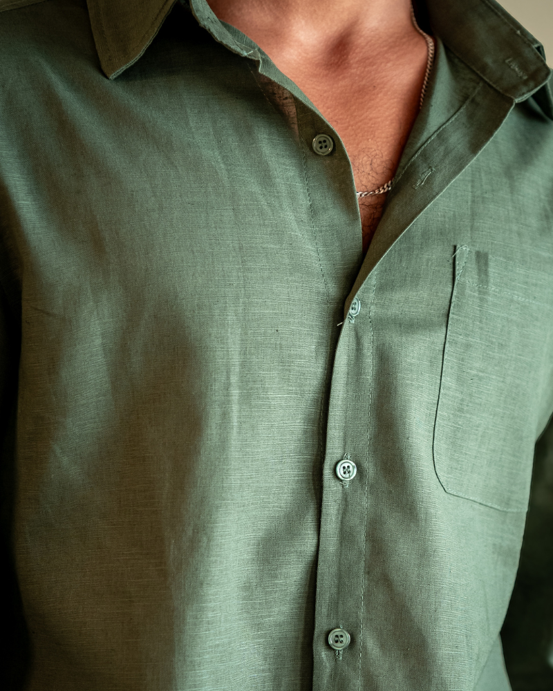 Linen Shirt and Trouser Set (Long Sleeve)