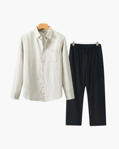 Linen Shirt and Trouser Set (Long Sleeve)