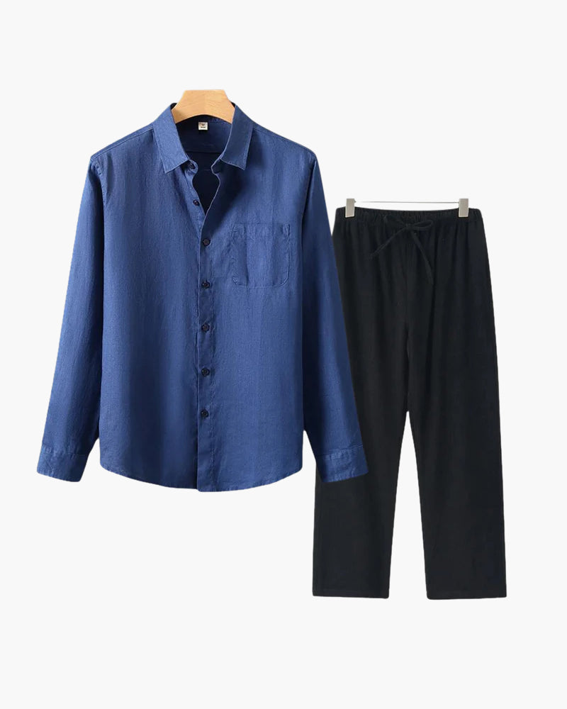 Linen Shirt and Trouser Set (Long Sleeve)