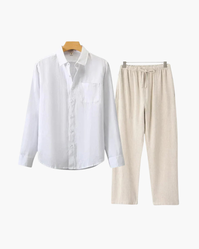 Linen Shirt and Trouser Set (Long Sleeve)