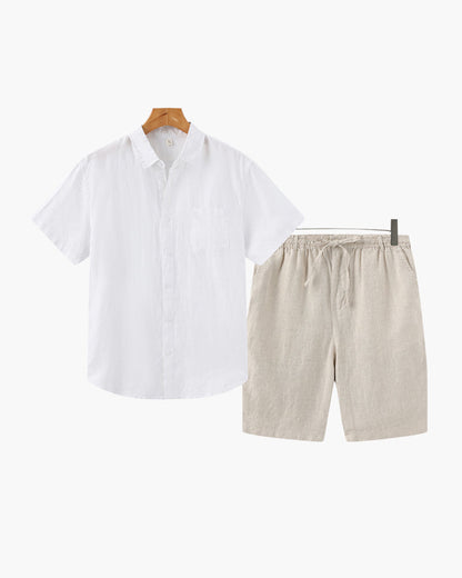 Linen Shirt and Shorts Set