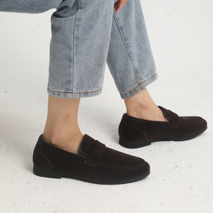 Suede Strap Moccasins