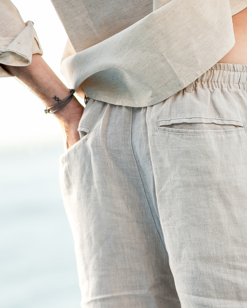 Linen Drawstring Shorts