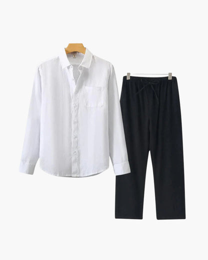 Linen Shirt and Trouser Set (Long Sleeve)