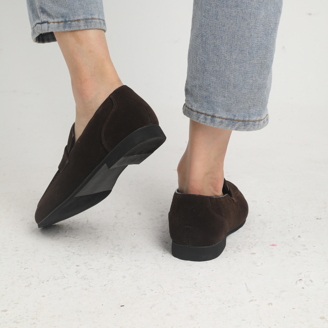 Suede Strap Moccasins