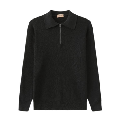 Long Sleeve Polo Sweatshirt