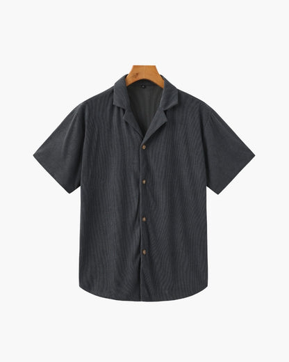 Corduroy Shirt and Shorts Set