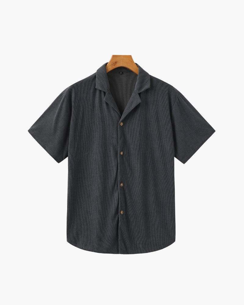 Corduroy Shirt and Shorts Set