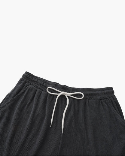 Corduroy Shirt and Shorts Set