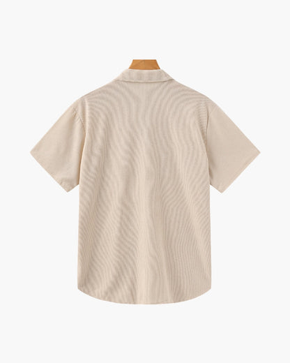 Corduroy Shirt and Shorts Set