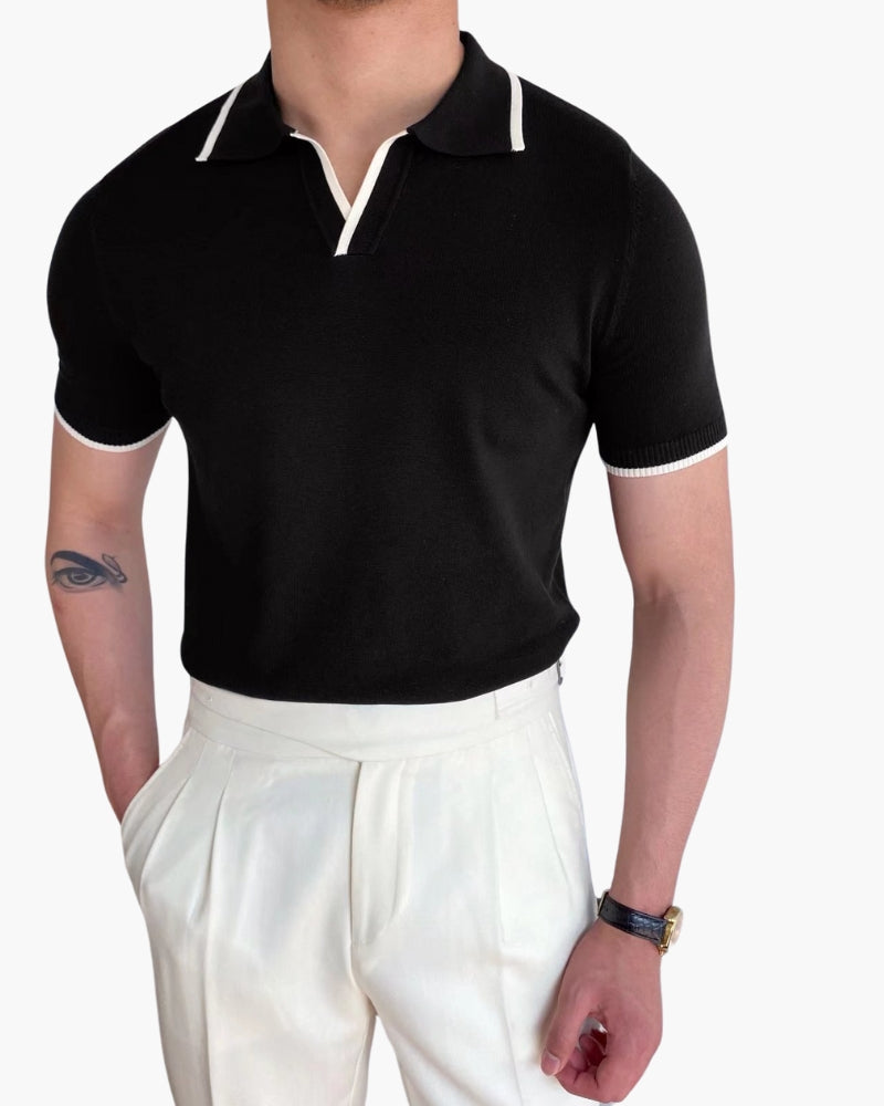 Navy Contrast Trim Polo
