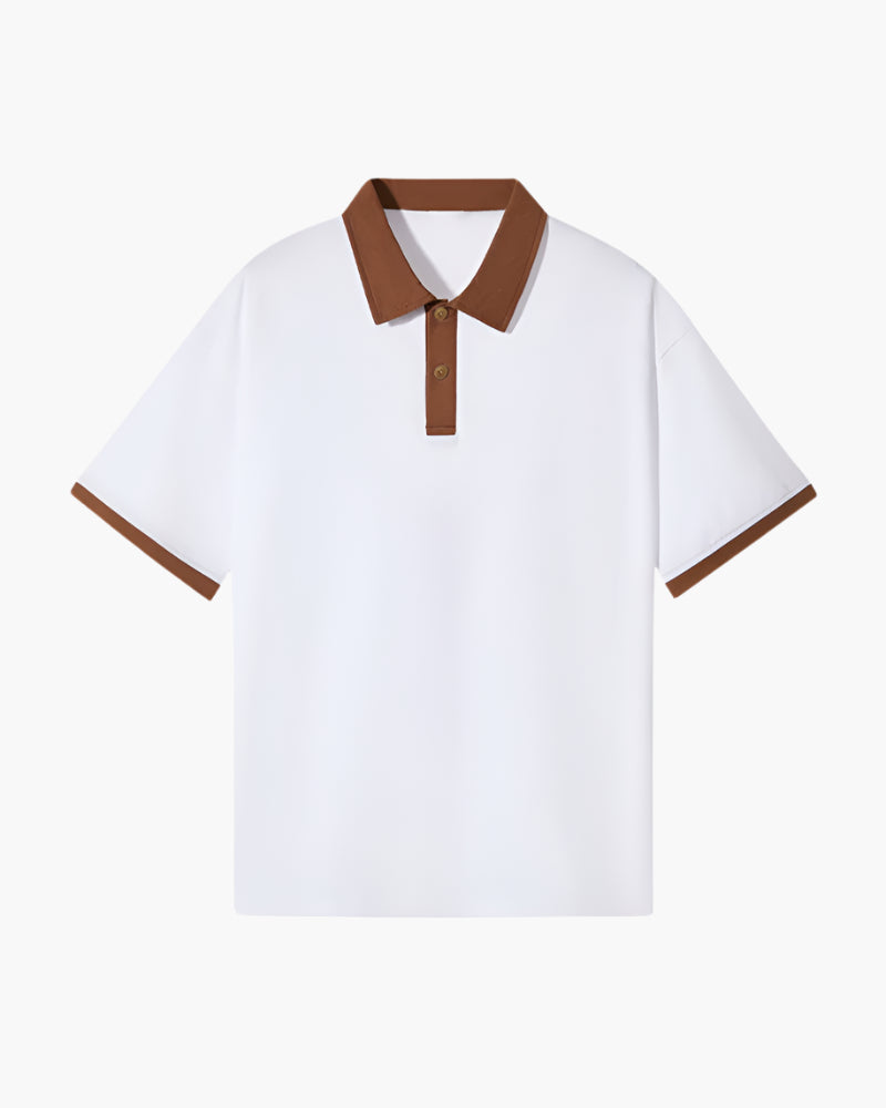 Contrast Collar Polo Shirt