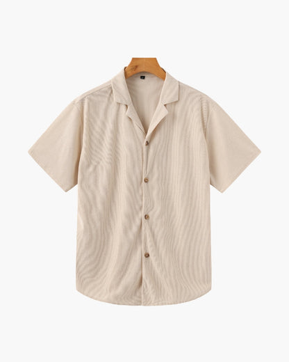 Corduroy Shirt and Shorts Set