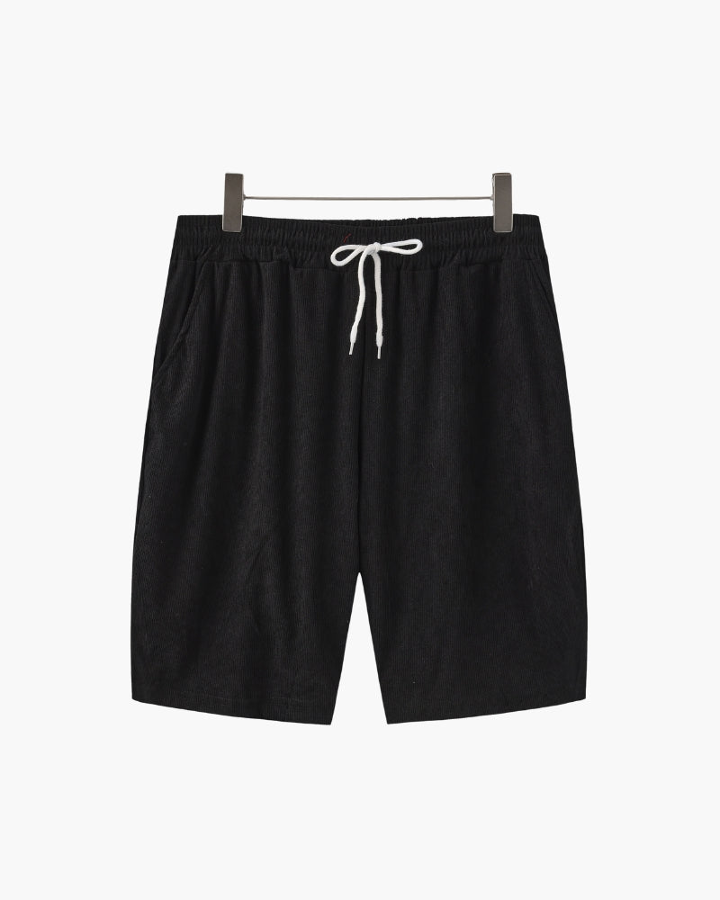 Corduroy Shirt and Shorts Set
